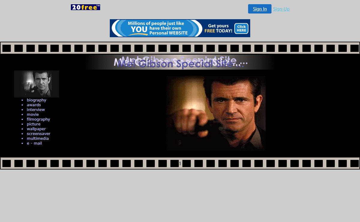 mel gibson special site