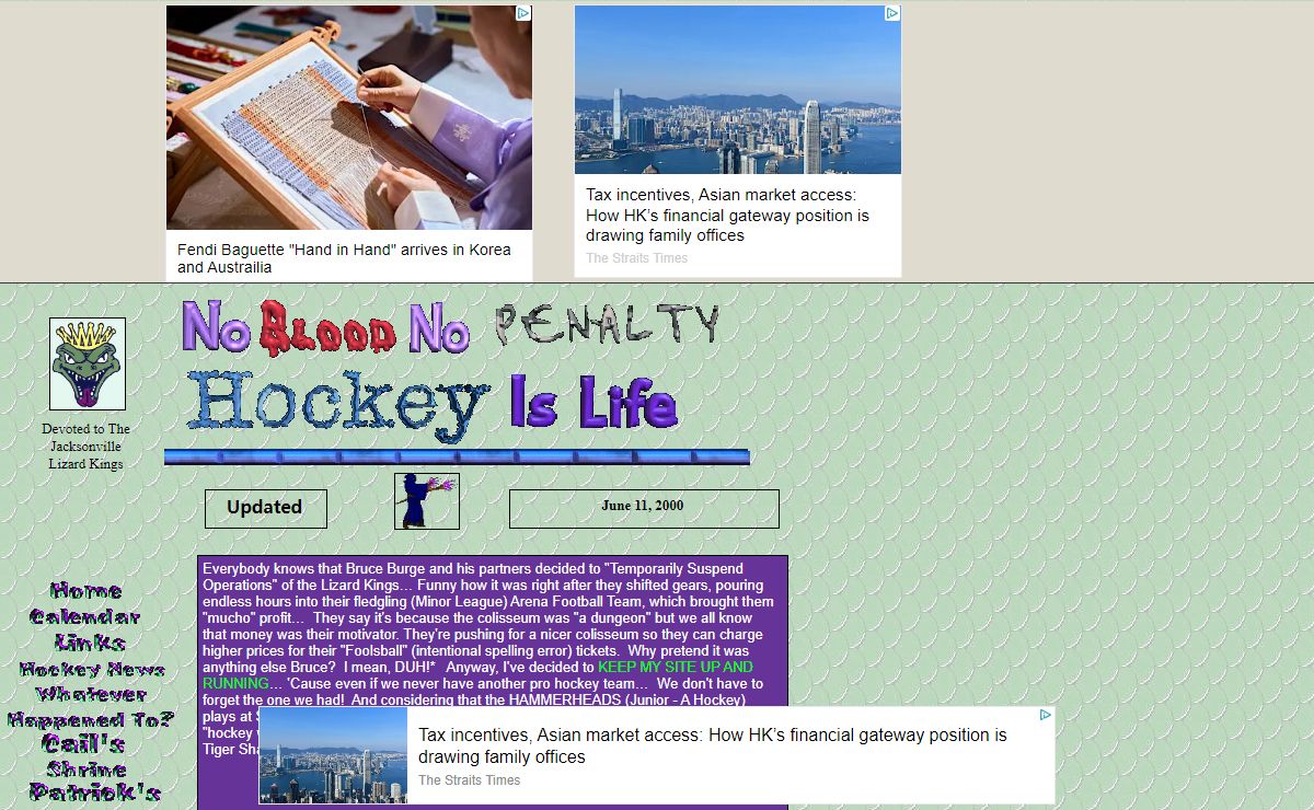 No Blood, No Penalty… Hockey is Life!