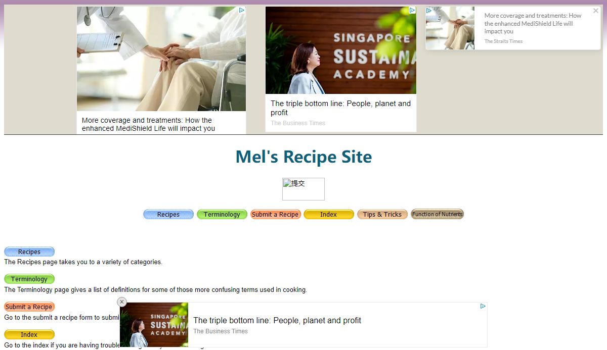 Mel's Recipes