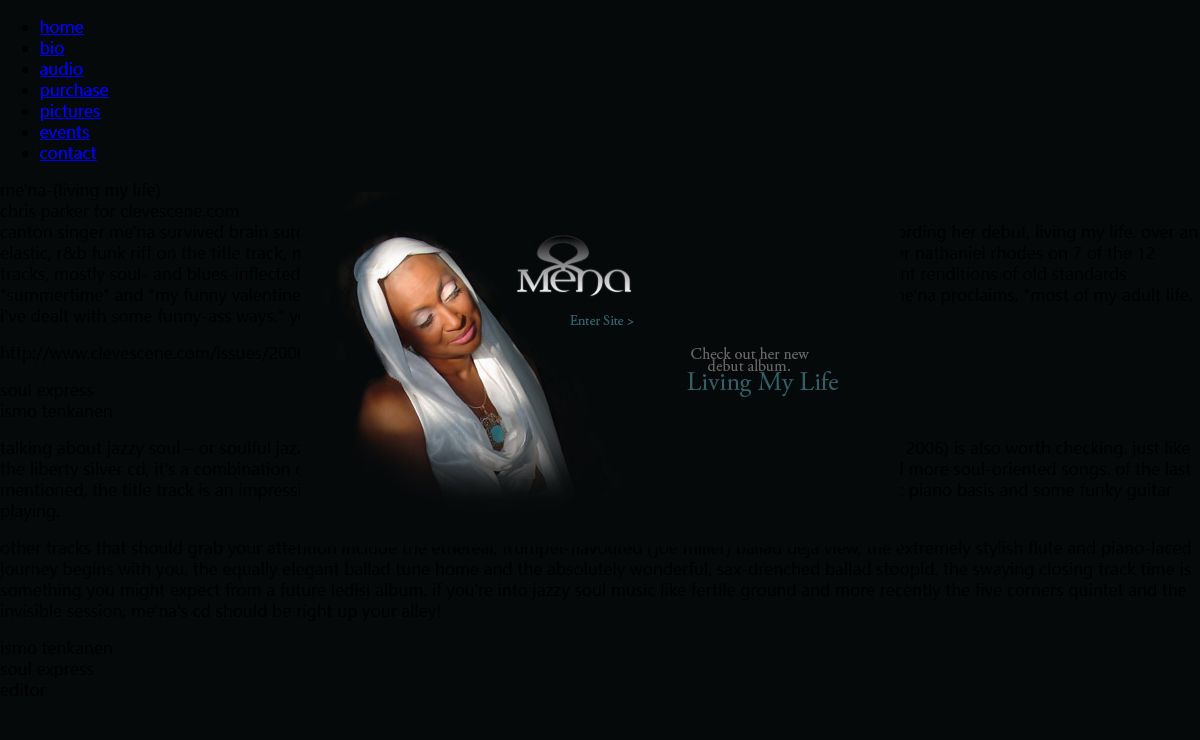 me'na - mena - vocalist jazz singer soul lounge music canton akron cleveland ohio living my life