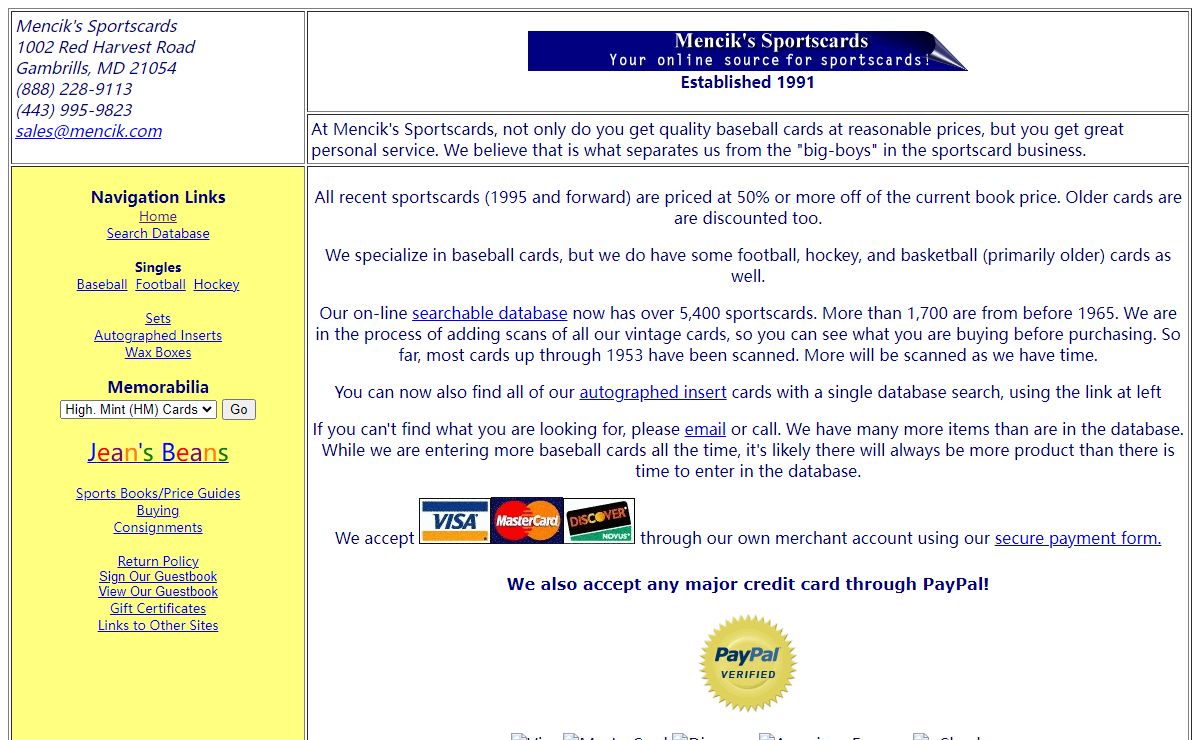 Baseball Cards on the net!