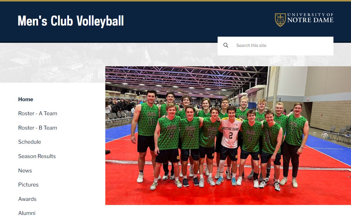 Men's Club Volleyball | University of Notre Dame