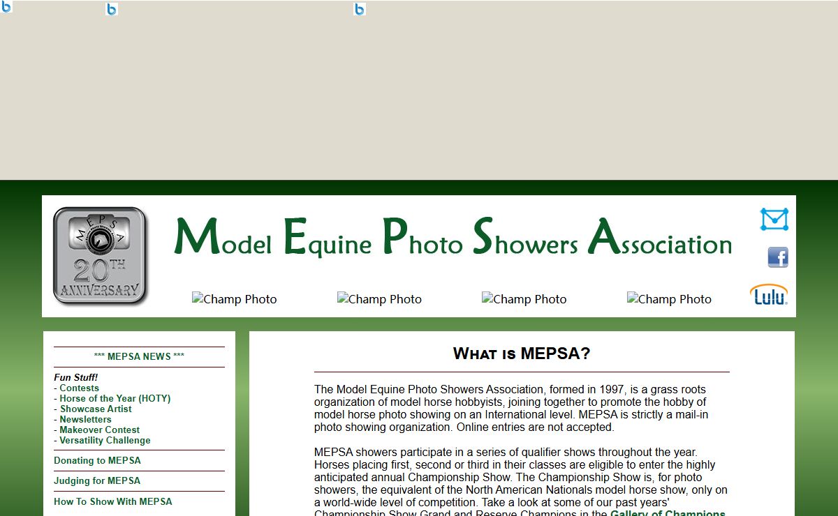 MEPSA Home - Model Equine Photo Showers Association