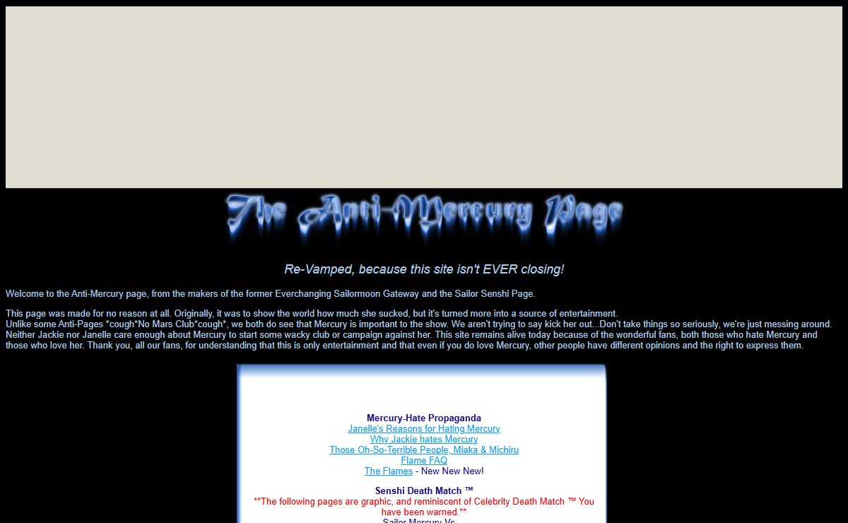 The Anti-Mercury Page