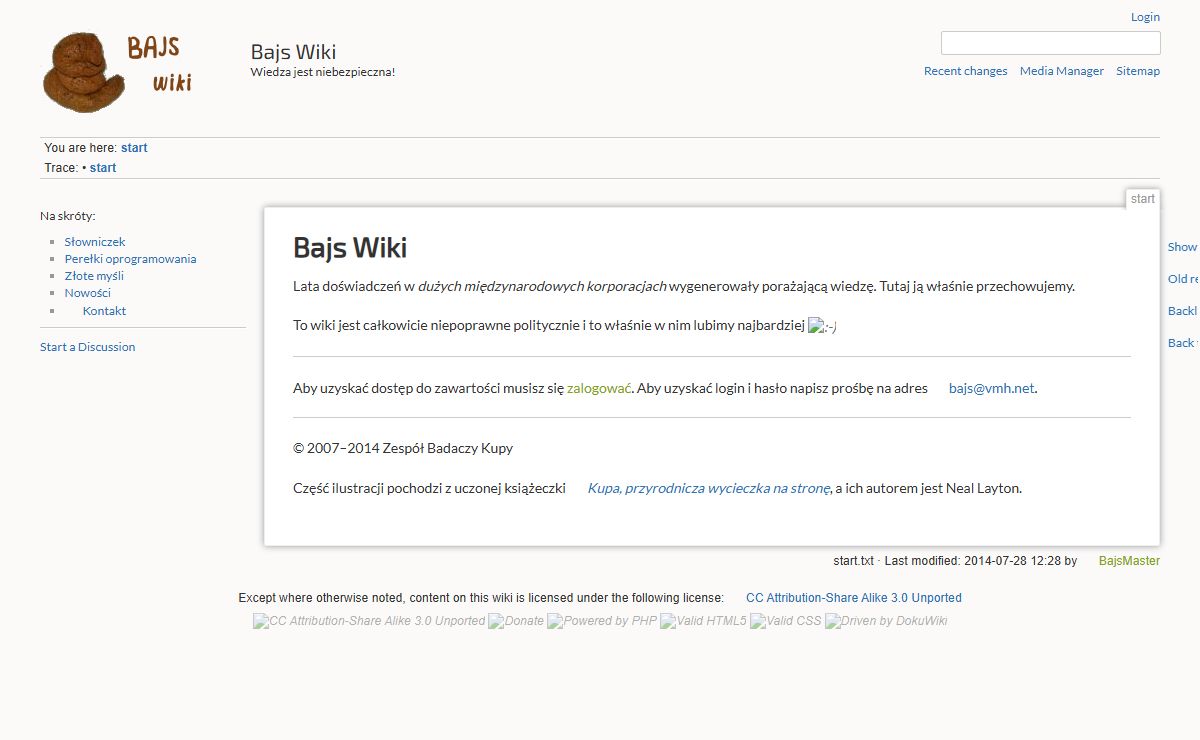 start [Bajs Wiki]