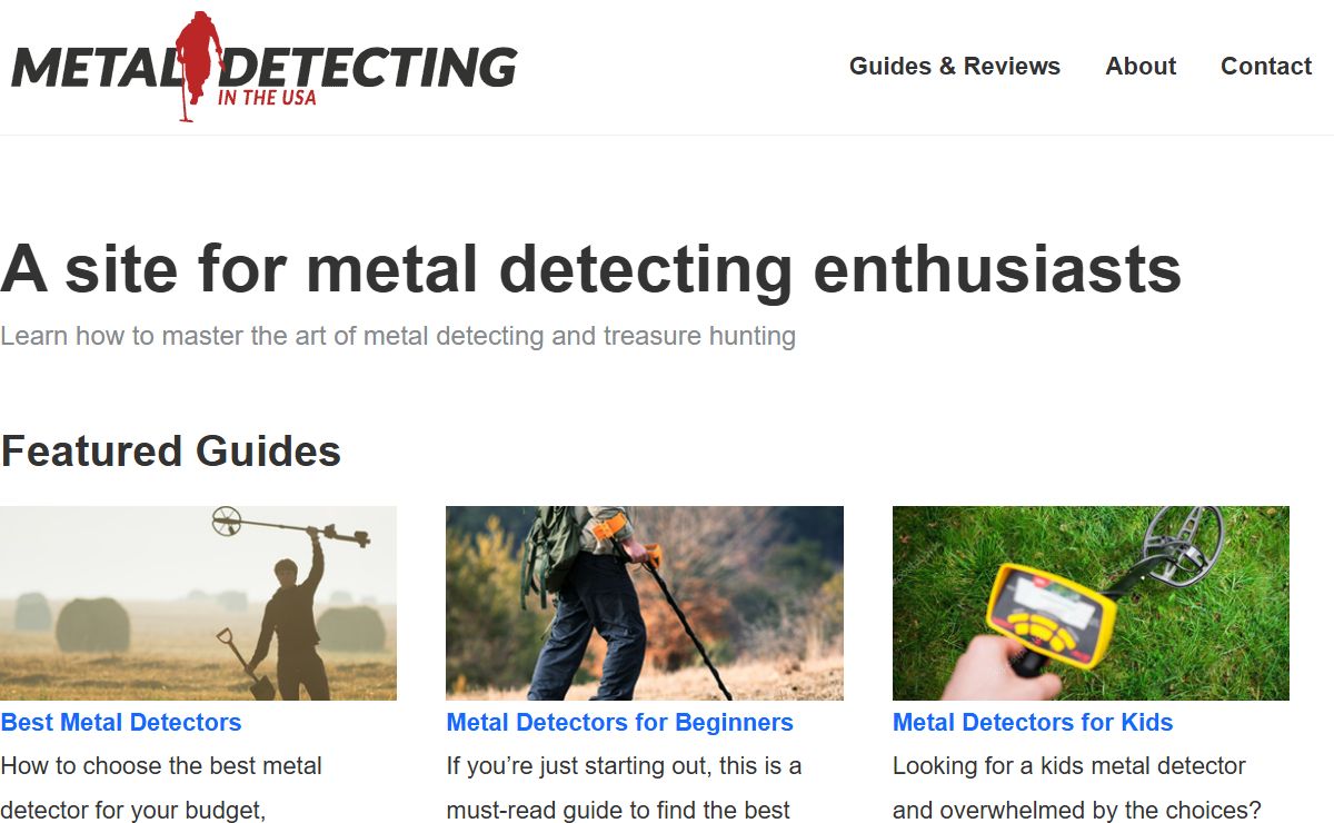 Metal Detecting in the USA: A site for Metal Detecting Enthusiasts