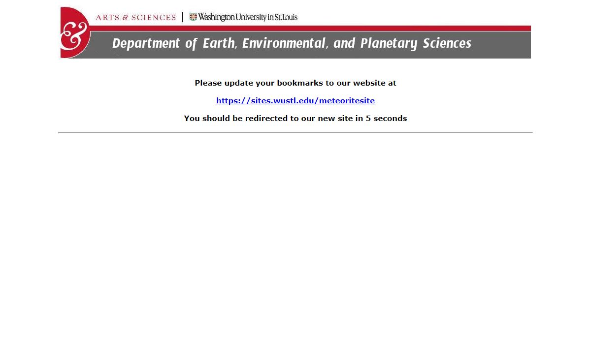 The Department of Earth and Planetary Sciences at Washington University in Saint Louis