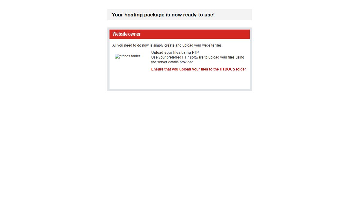 Your website is ready to use
