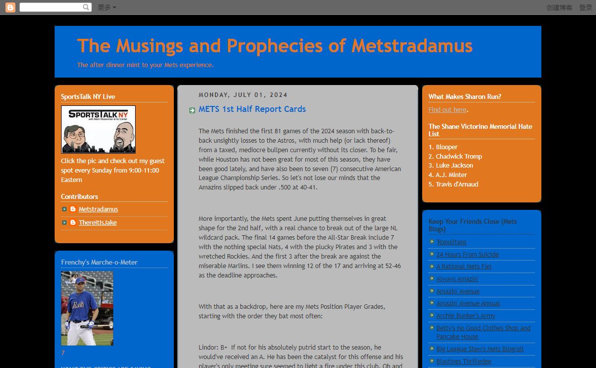The Musings and Prophecies of Metstradamus