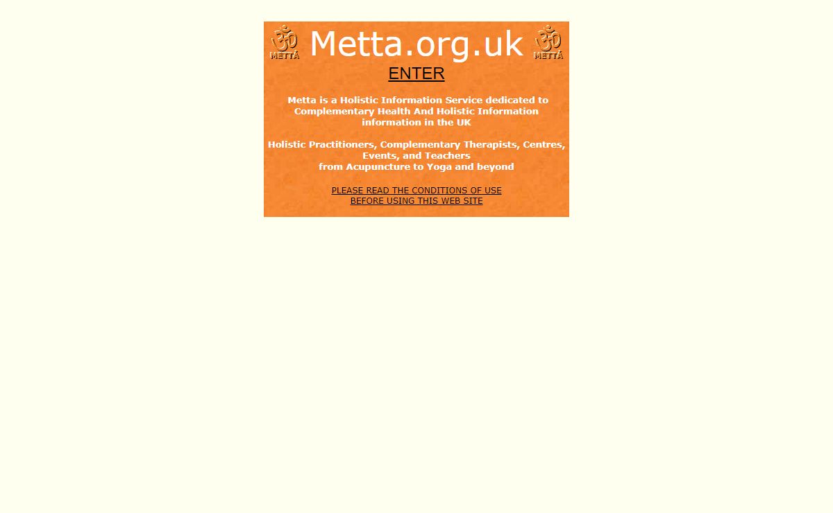 Metta - THE COMPLEMENTARY HEALTH AND HOLISTIC INFORMATION SERVICE