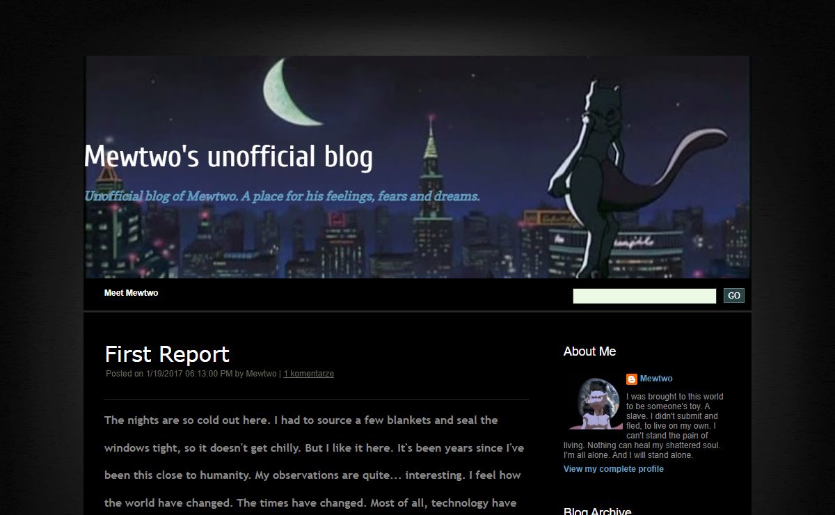 Mewtwo's unofficial blog