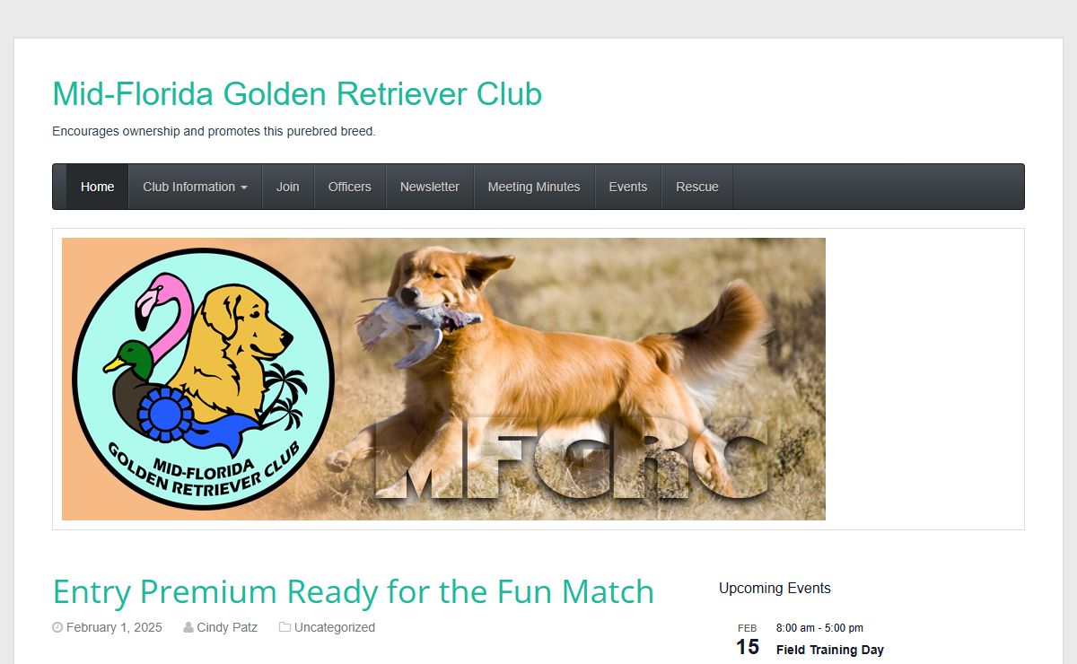 Mid-Florida Golden Retriever Club - Encourages ownership and promotes this purebred breed.