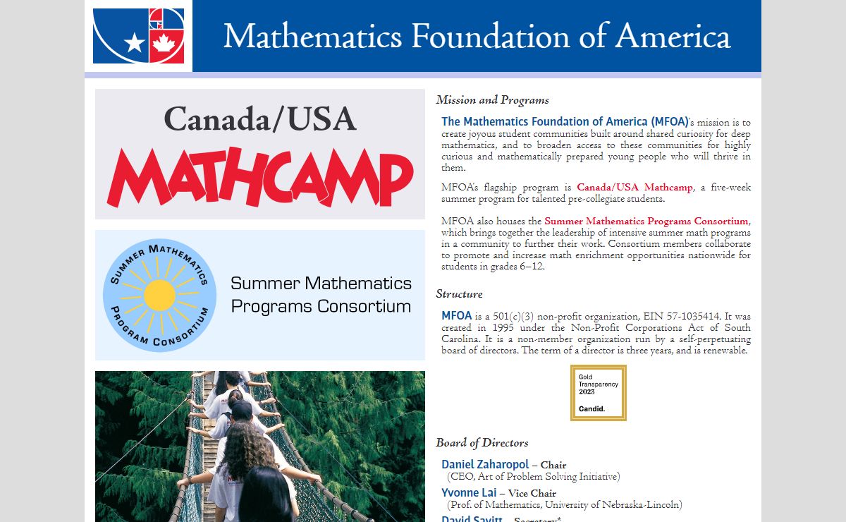 Mathematics Foundation of America