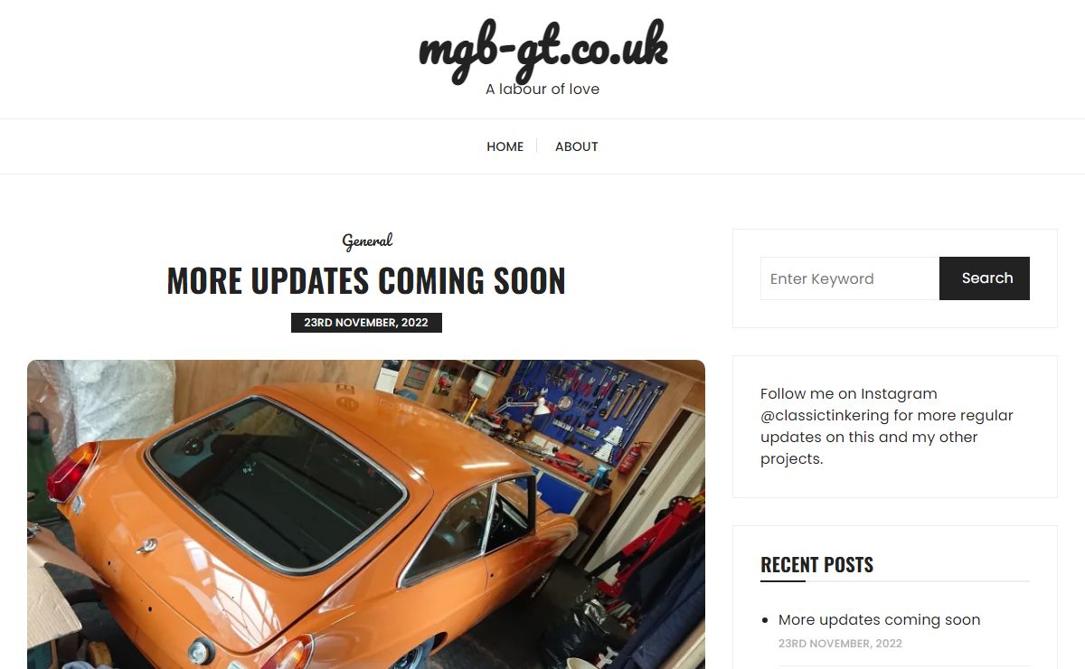 mgb-gt.co.uk – A labour of love