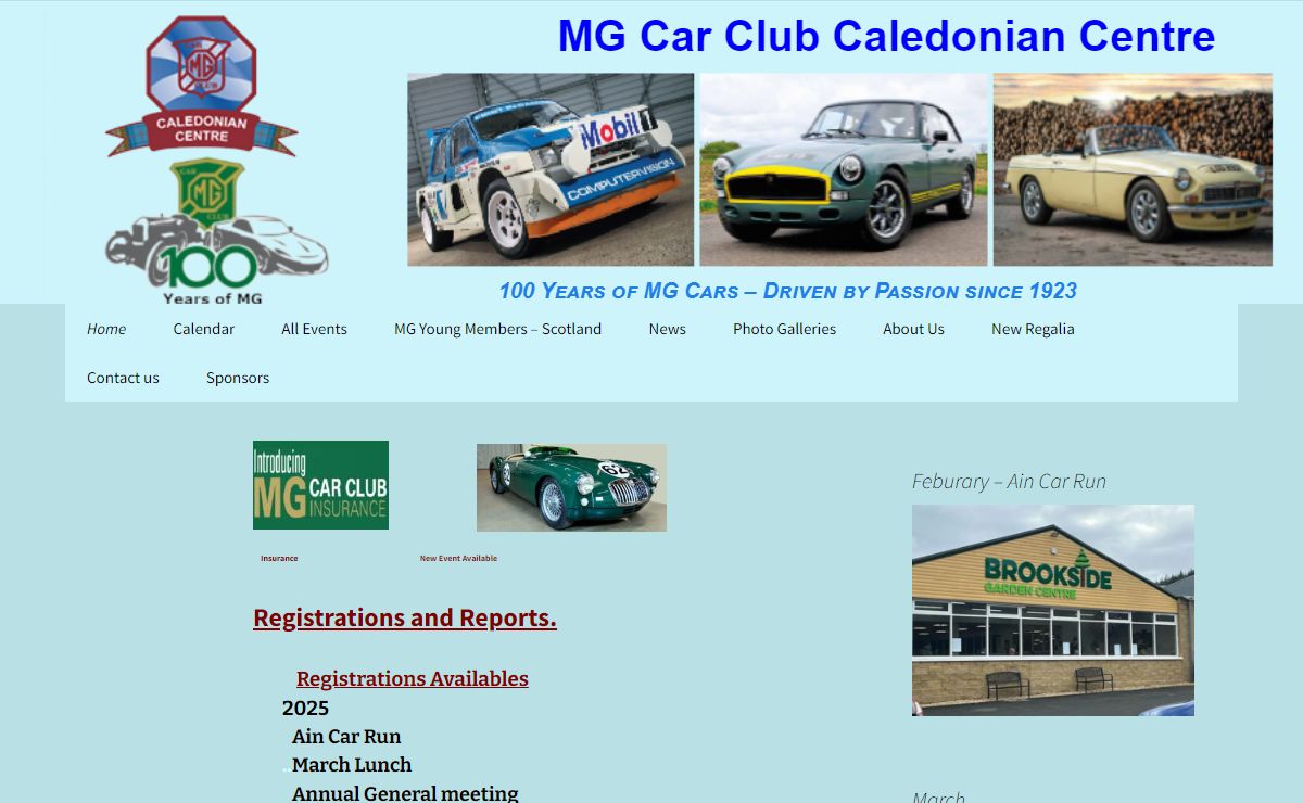 Welcome - Home Page - MG Car Club Caledonian Centre