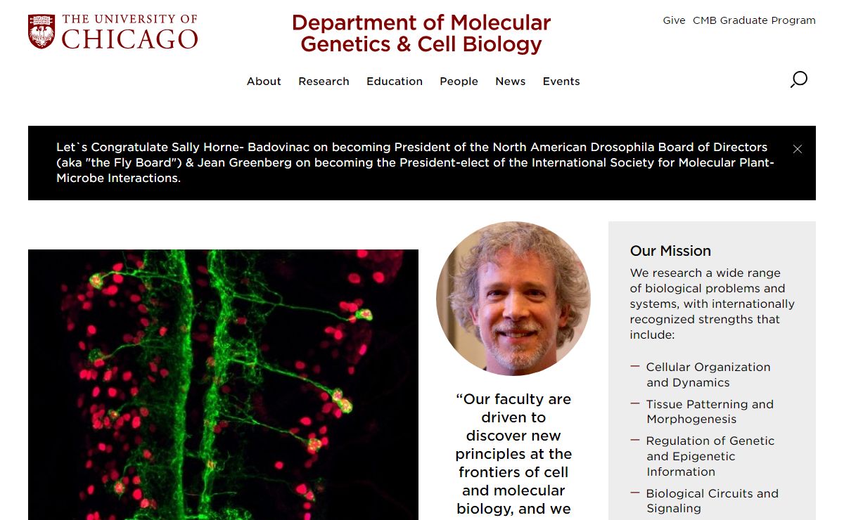 Department of Molecular Genetics and Cell Biology | The University of Chicago