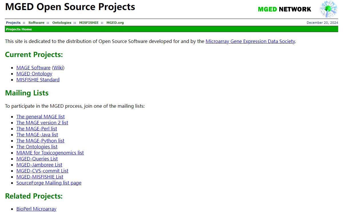 MGED NETWORK :: Open Source Projects