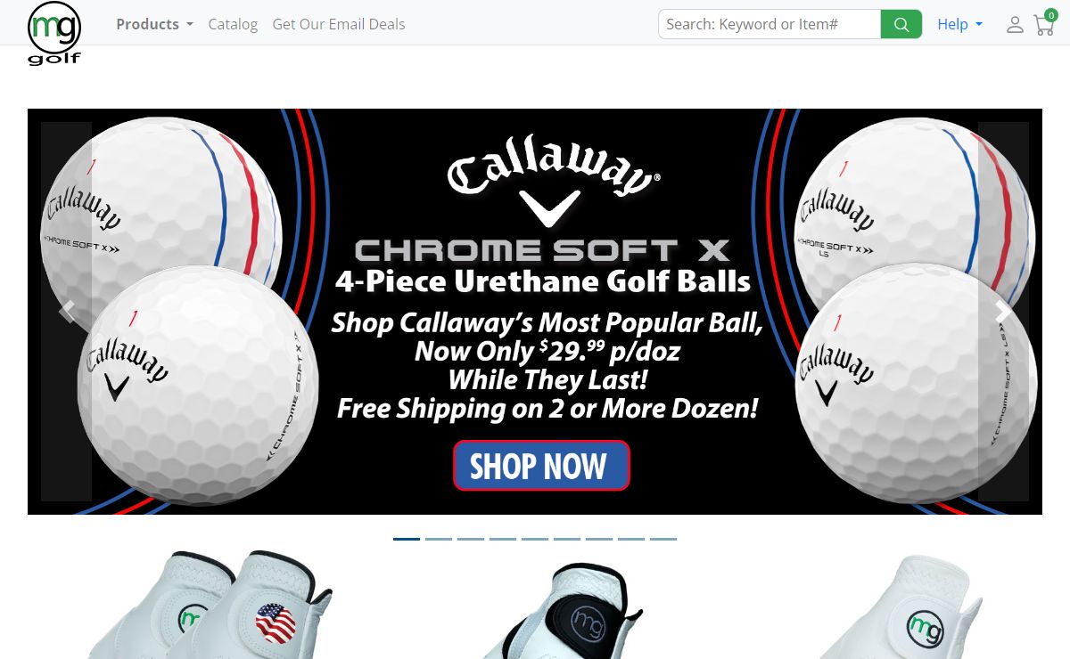 MG Golf, Golf Gloves, Golf Balls, Golf Bags, GPS Rangefinders and More