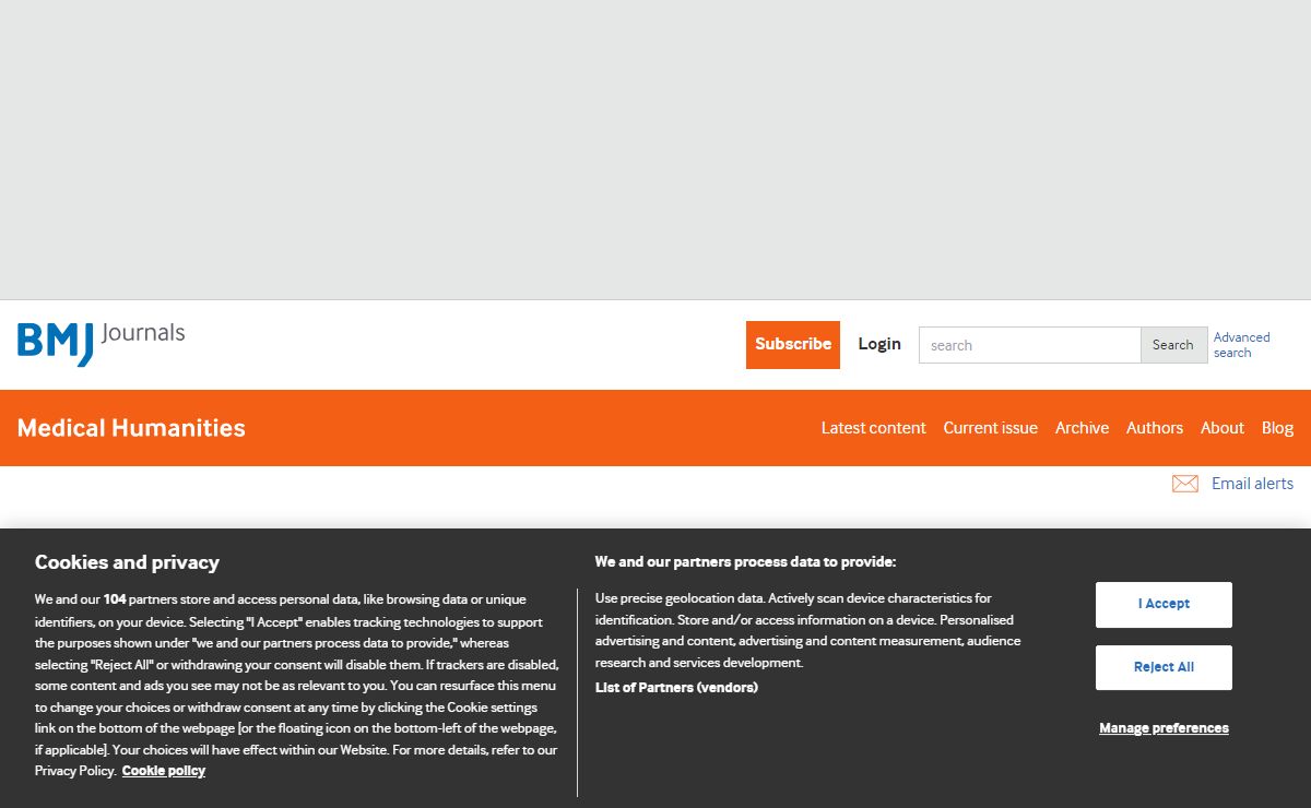 Homepage | Medical Humanities