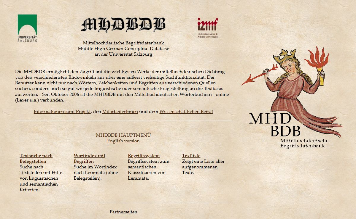 MHDBDB: Mittelhochdeutsche Begriffsdatenbank