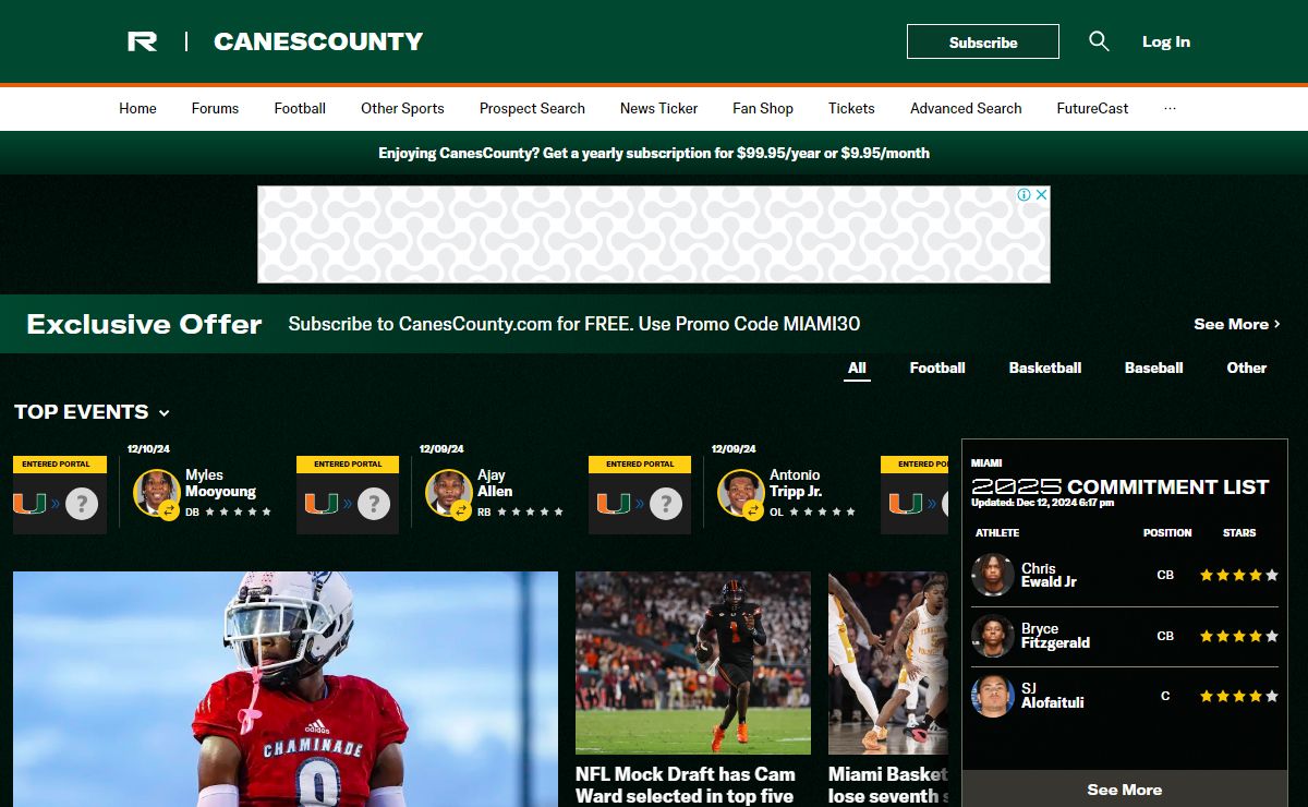 CanesCounty: Miami Hurricanes Football & Basketball Recruiting