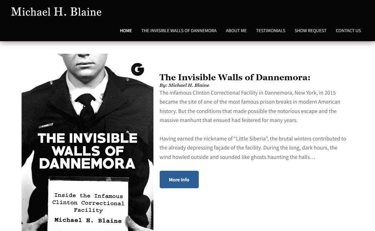 Michael H. Blaine - Author of The Invisible Walls of Dannemora