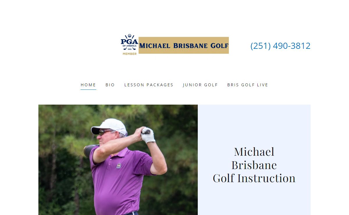 Michael Brisbane Golf - Golf Instruction - Mobile, Alabama