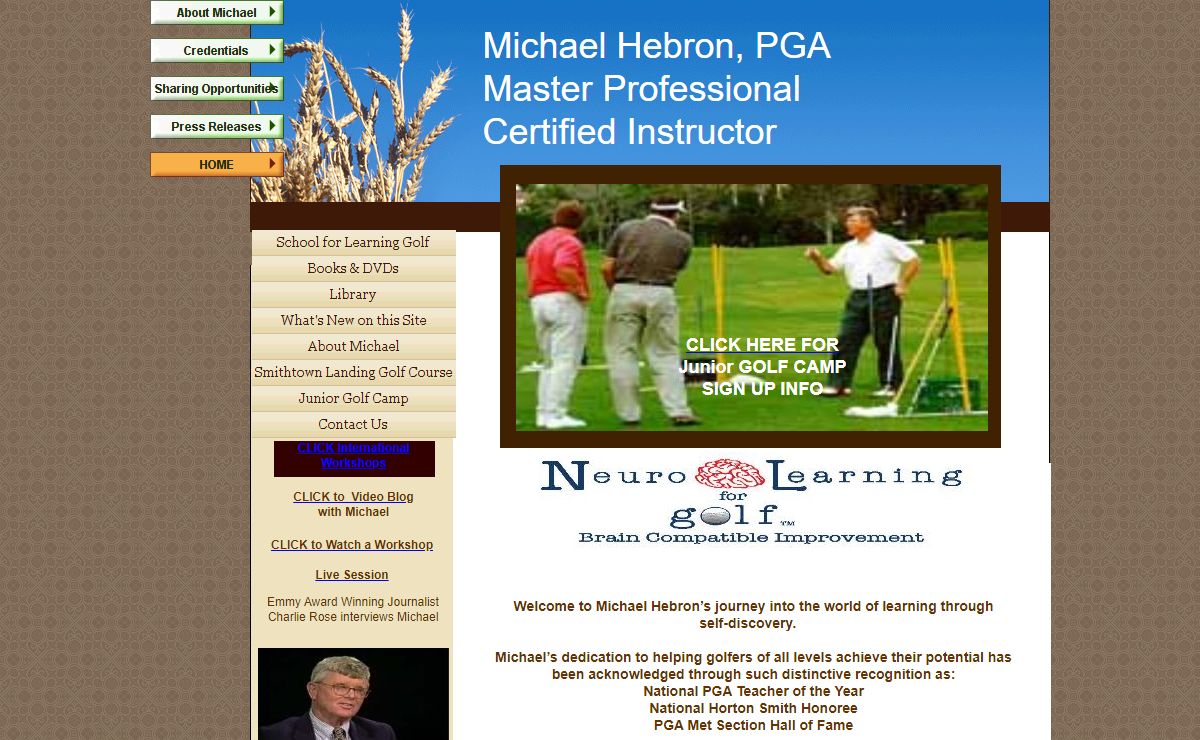 Michael Hebron PGA Master Professional Certified Instructor