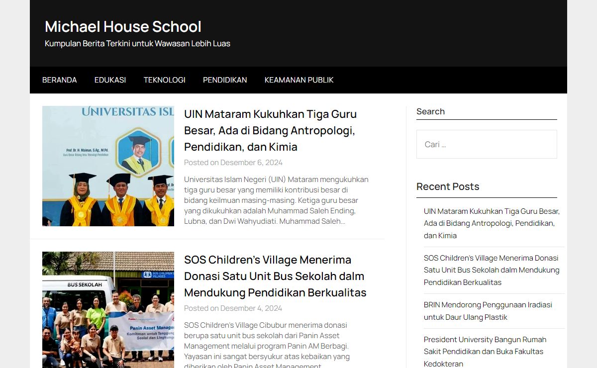 Michael House School – Kumpulan Berita Terkini untuk Wawasan Lebih Luas