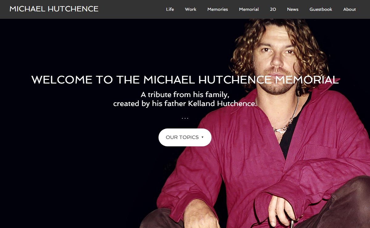 Michael Hutchence – A tribute from his family, created by his father Kelland Hutchence.