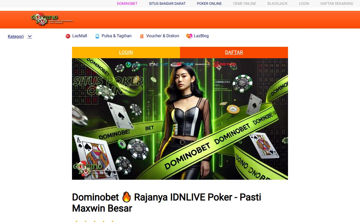 Dominobet 🔥 Rajanya IDNLIVE Poker - Pasti Maxwin Besar