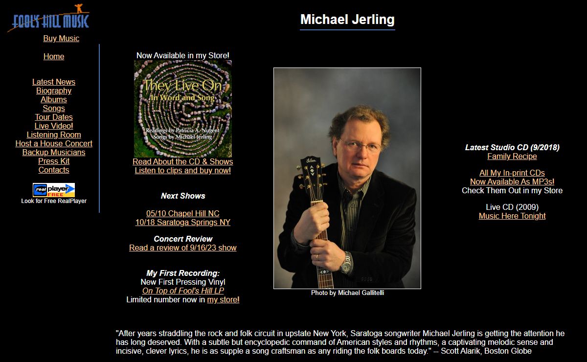 Singer/Songwriter Michael Jerling