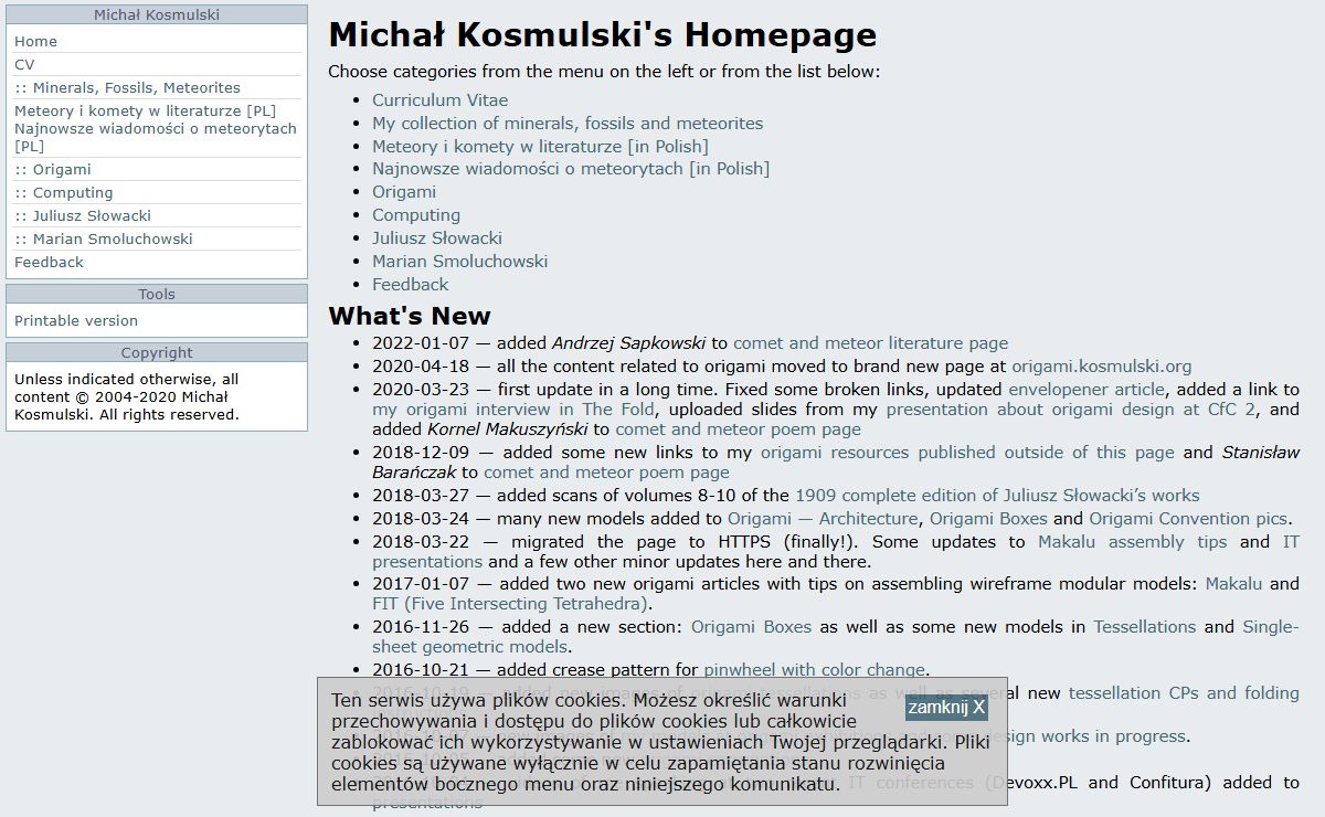 Michał Kosmulski's Homepage