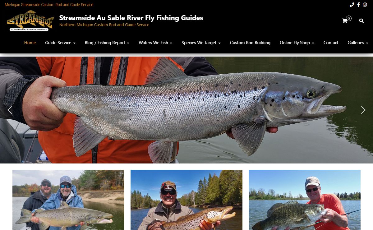 Streamside Fishing Guide Service in Michigan - Streamside Au Sable River Fly Fishing Guides