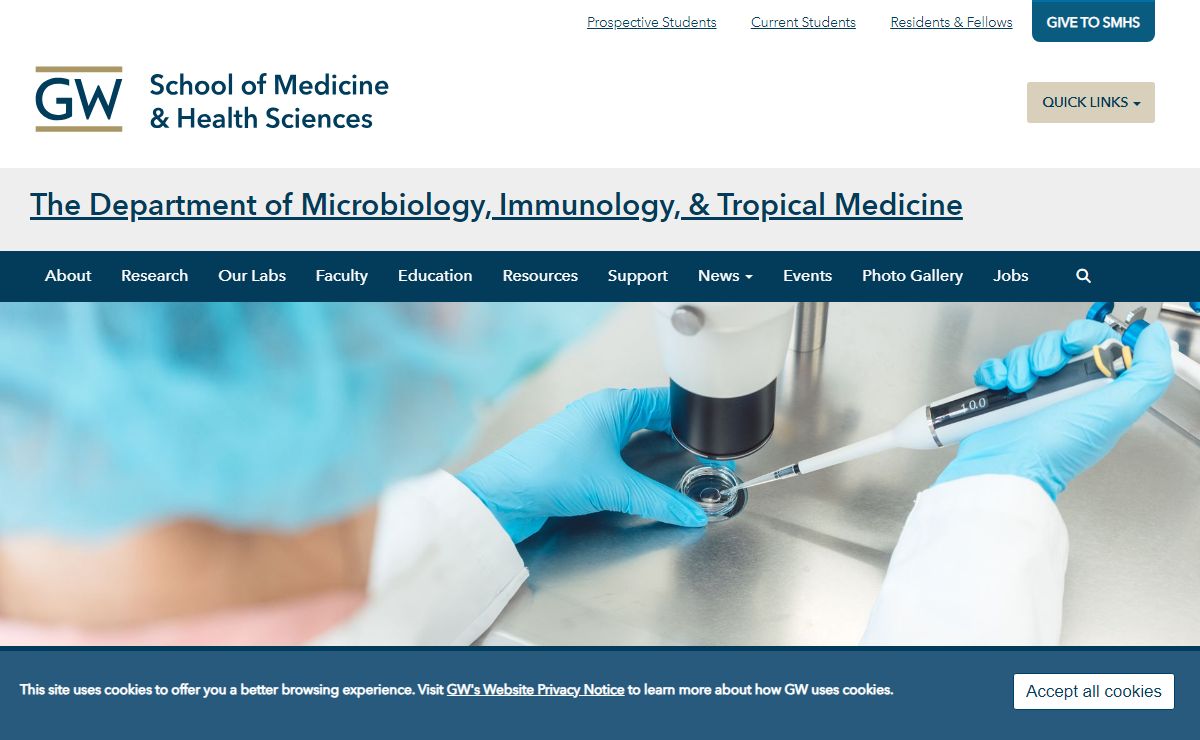 Overview | Dept. of Microbiology, Immunology, & Tropical Medicine | GW School of Medicine and Health Sciences