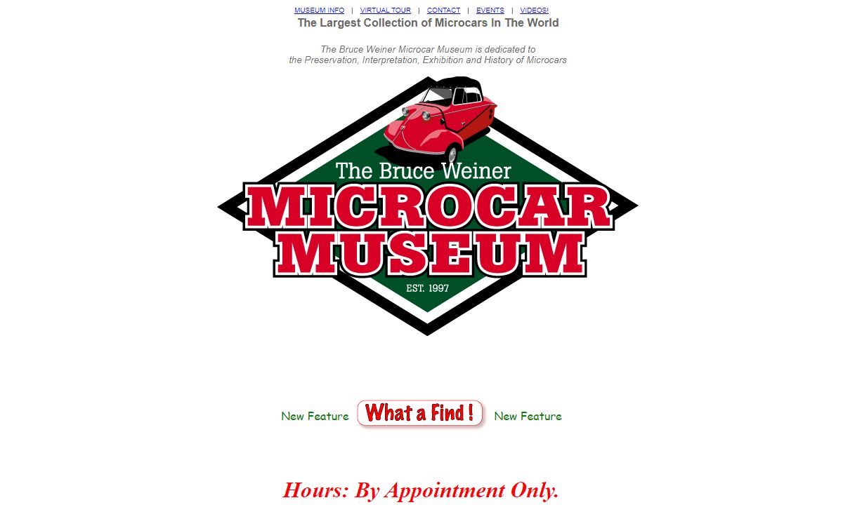 The Bruce Weiner Microcar Museum microcars, bmw isetta, messerschmitt, messerschmidt, kr200, micro cars