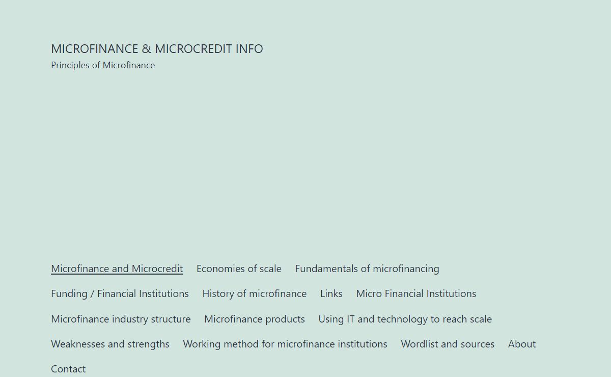Microfinance and Microcredit - Microfinance & Microcredit Info