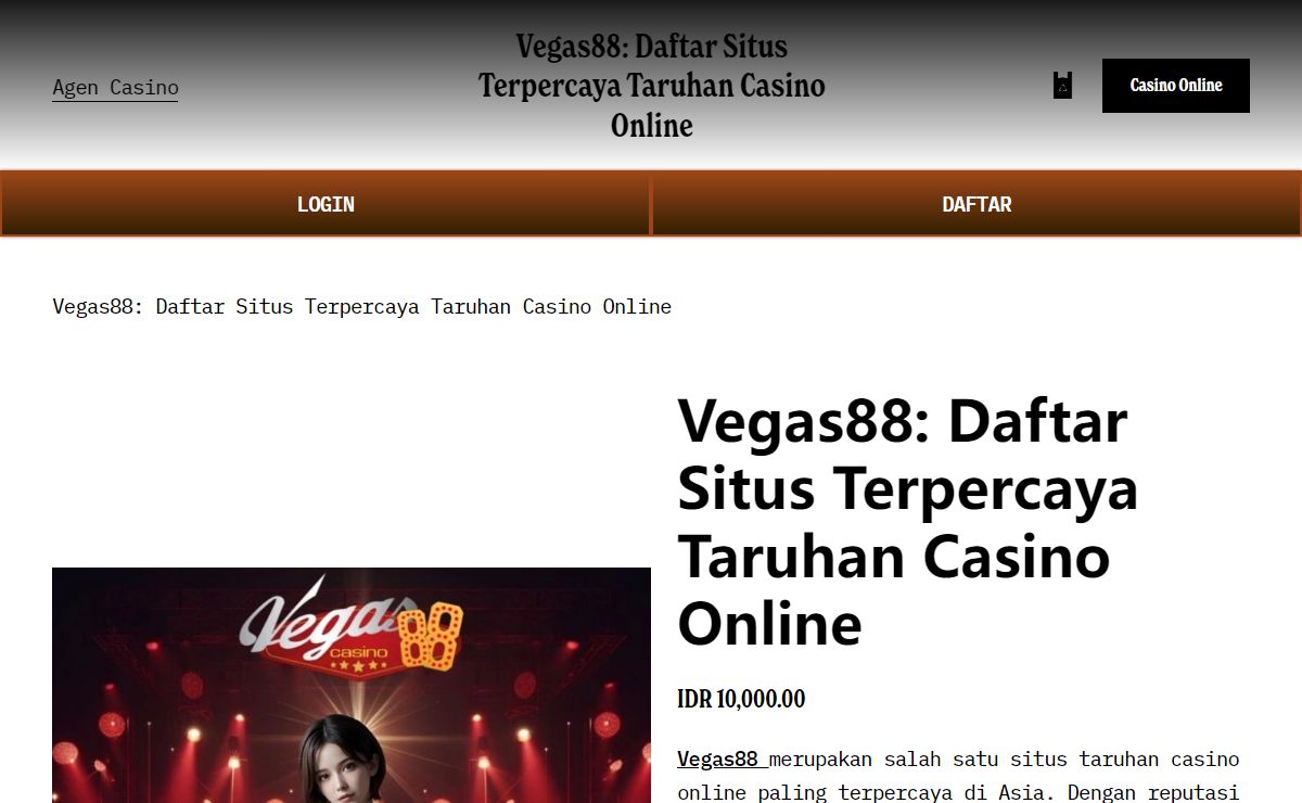 Vegas88: Daftar Situs Terpercaya Taruhan Casino Online