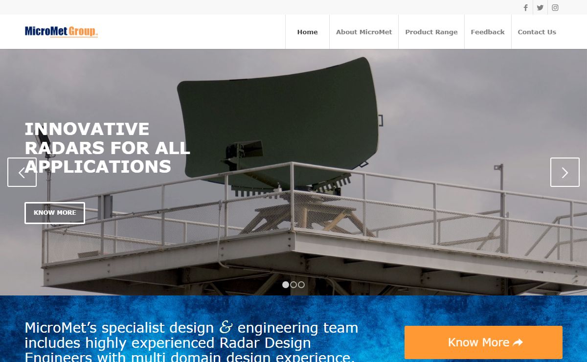 MicroMet Group – Weather & Defence Systems, Radar Wind Profilers, Doppler Weather Radar, Bird Radars, Gun Cleaning Systems
