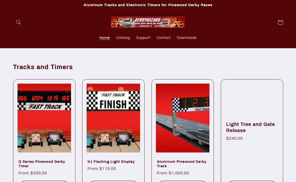 Micro Wizard Pinewood Derby Tracks and Timers