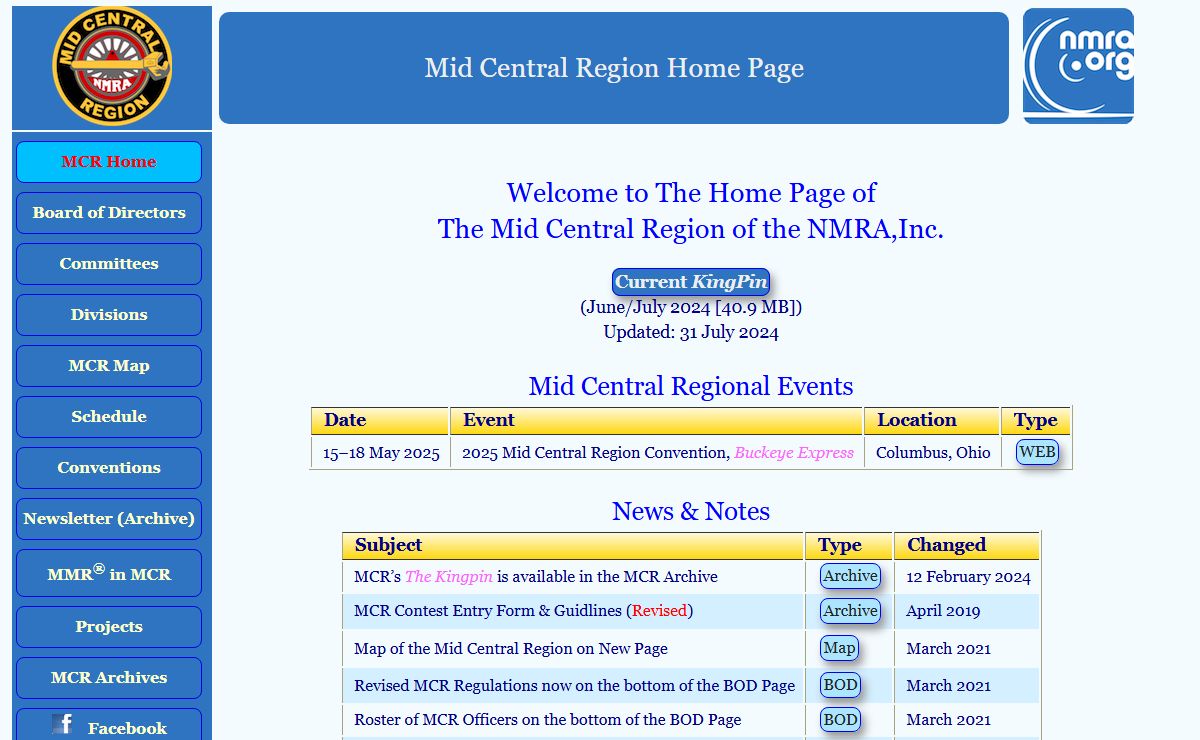 Mid Central Region Home Page