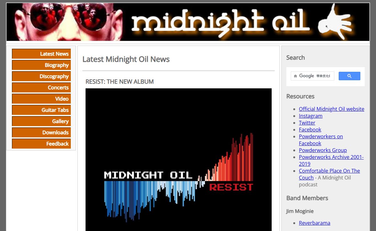 Midnight Oil ~ News, Biography, Discography, Live Shows, Bootlegs, Lyrics, Guitar Tabs, Video, Gallery