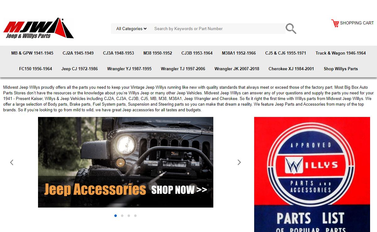 Willys Jeep Parts | Vintage Jeep Parts | Midwest Jeep Willys