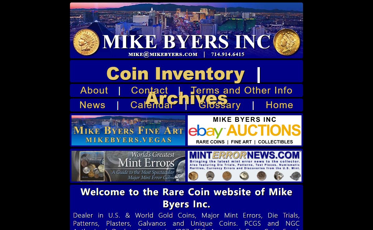 Mike Byers Inc. - Rare Coins | Fine Art | Collectibles