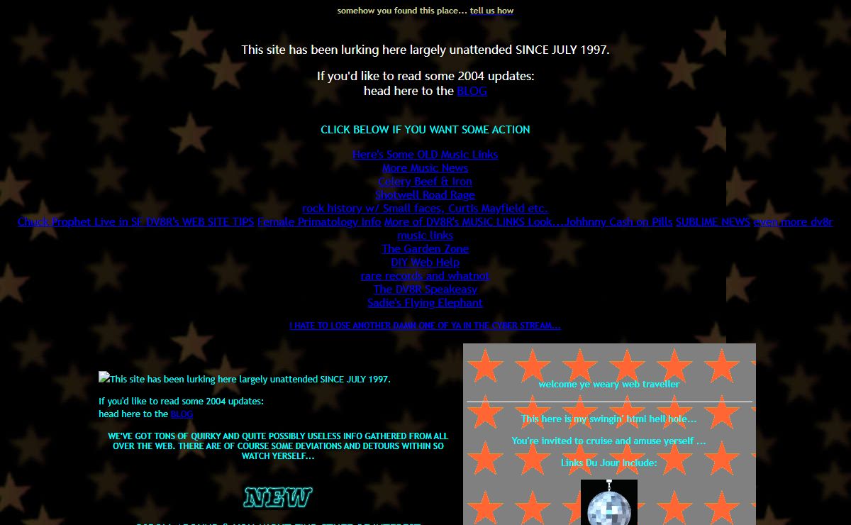 D V 8 R zone : an ongoing study of the american miasma
