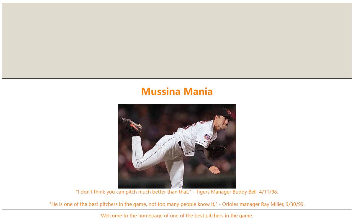Fulfilling (almost) all your Mussina needs and desires...