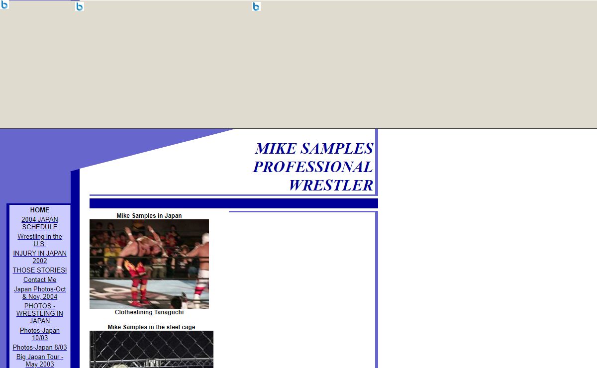 MIKE SAMPLES PROFESSIONAL WRESTLER