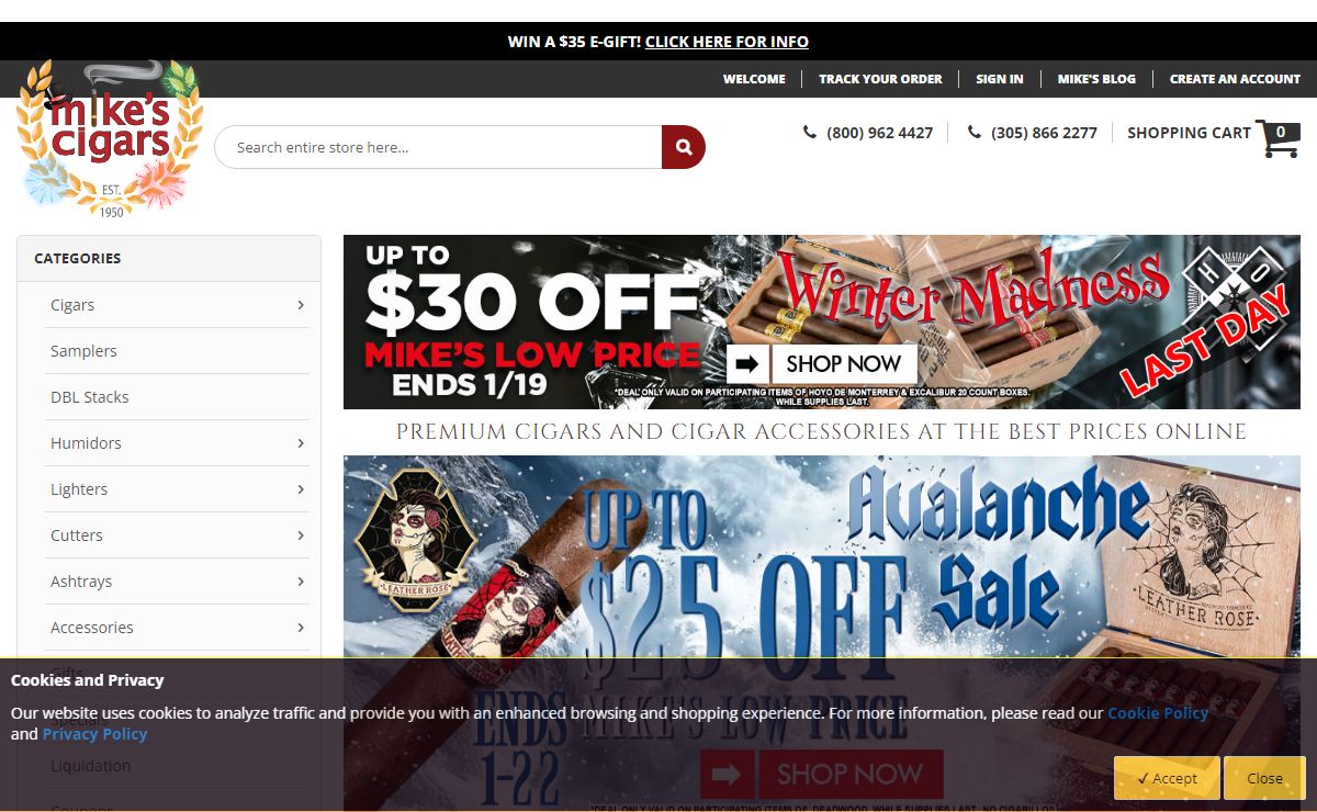 Mike's Cigars - Buy Premium Discount Cigars Online