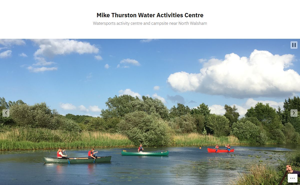 Mike Thurston Water Activities Centre – Watersports activity centre and campsite near North Walsham