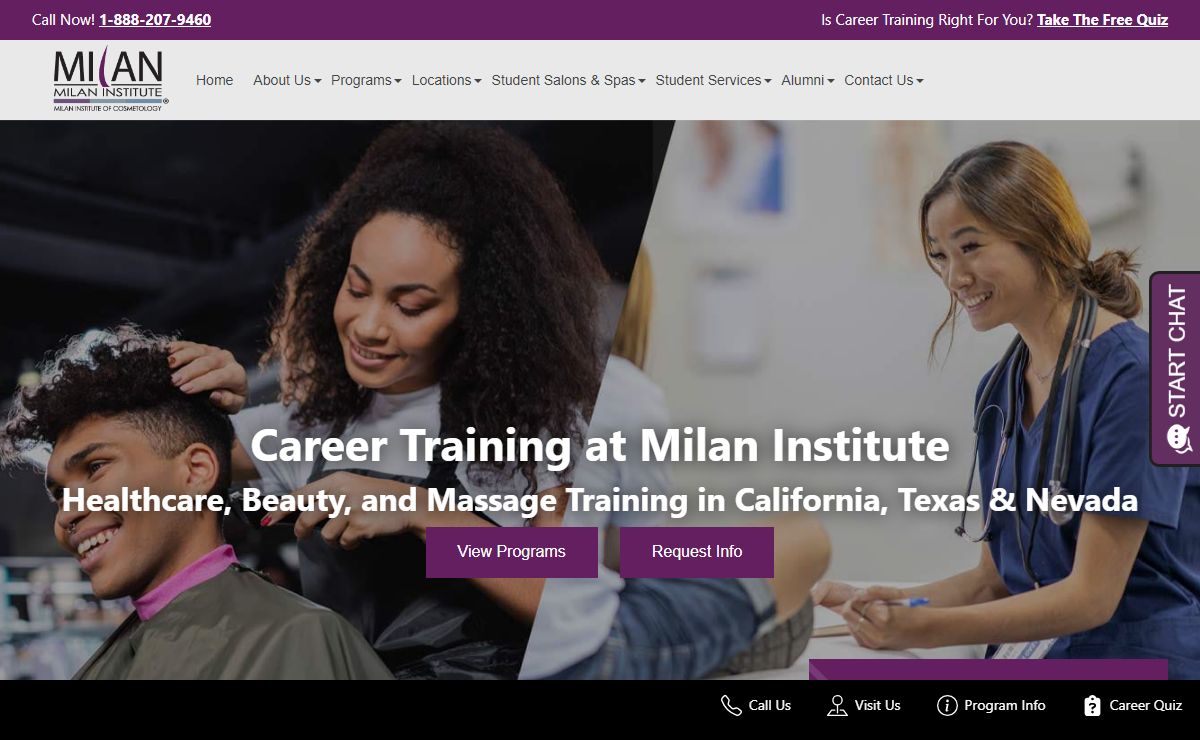 Milan Institute Career Training in California, Nevada & Texas